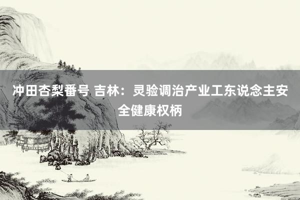 冲田杏梨番号 吉林：灵验调治产业工东说念主安全健康权柄