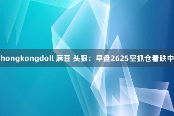 hongkongdoll 麻豆 头狼：早盘2625空抓仓看跌中