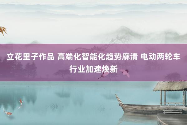 立花里子作品 高端化智能化趋势廓清 电动两轮车行业加速焕新