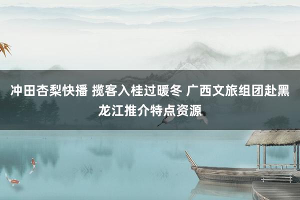 冲田杏梨快播 揽客入桂过暖冬 广西文旅组团赴黑龙江推介特点资源