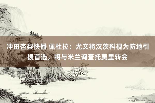冲田杏梨快播 佩杜拉：尤文将汉茨科视为防地引援首选，将与米兰询查托莫里转会