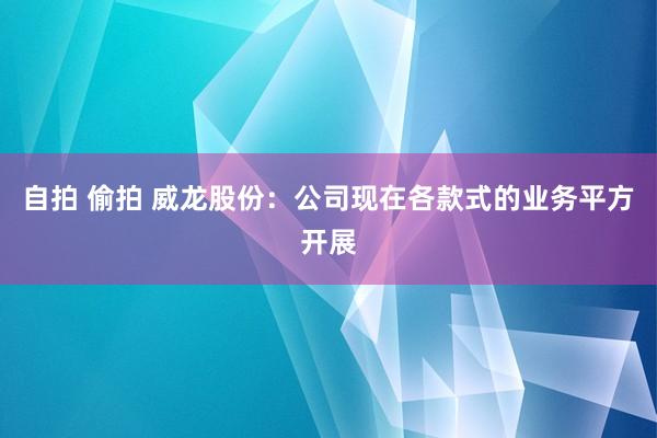 自拍 偷拍 威龙股份：公司现在各款式的业务平方开展