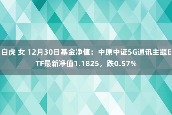 白虎 女 12月30日基金净值：中原中证5G通讯主题ETF最新净值1.1825，跌0.57%
