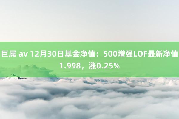巨屌 av 12月30日基金净值：500增强LOF最新净值1.998，涨0.25%