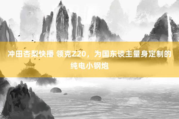 冲田杏梨快播 领克Z20，为国东谈主量身定制的纯电小钢炮
