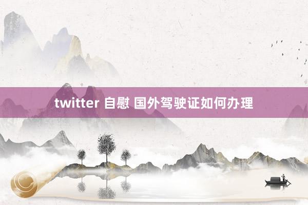 twitter 自慰 国外驾驶证如何办理