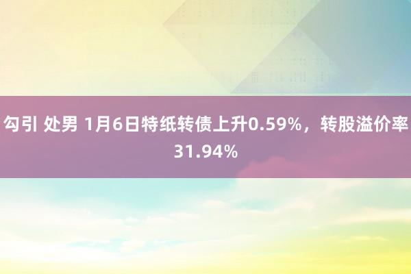 勾引 处男 1月6日特纸转债上升0.59%，转股溢价率31.94%