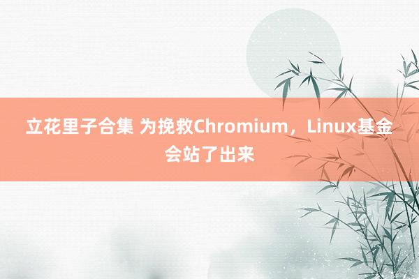 立花里子合集 为挽救Chromium，Linux基金会站了出来