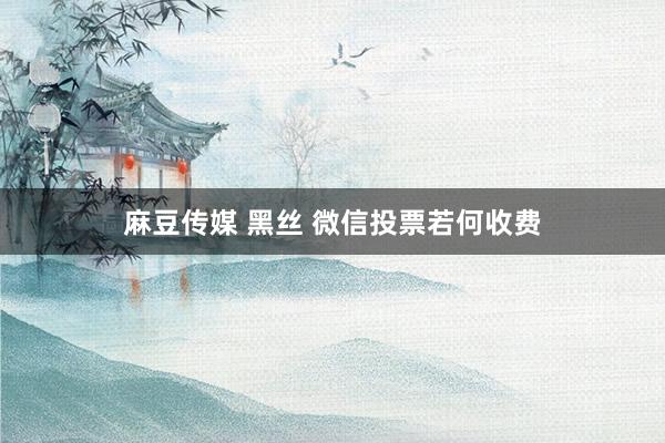 麻豆传媒 黑丝 微信投票若何收费