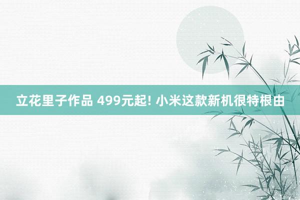 立花里子作品 499元起! 小米这款新机很特根由