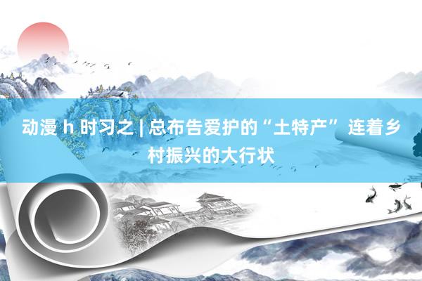 动漫 h 时习之 | 总布告爱护的“土特产” 连着乡村振兴的大行状