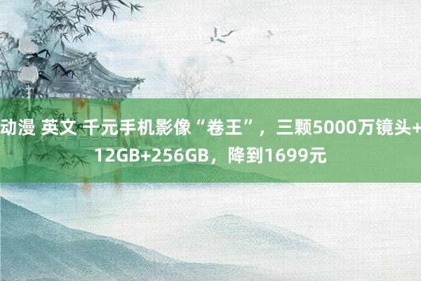 动漫 英文 千元手机影像“卷王”，三颗5000万镜头+12GB+256GB，降到1699元