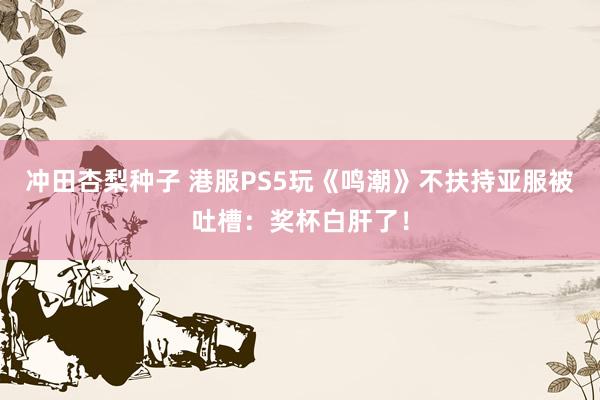 冲田杏梨种子 港服PS5玩《鸣潮》不扶持亚服被吐槽：奖杯白肝了！