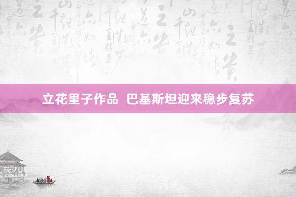 立花里子作品  巴基斯坦迎来稳步复苏