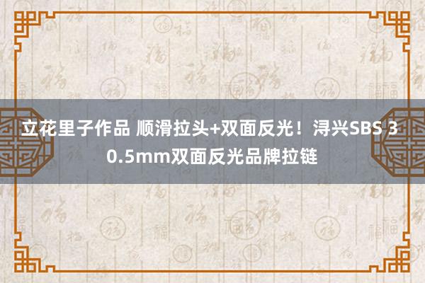 立花里子作品 顺滑拉头+双面反光！浔兴SBS 3 0.5mm双面反光品牌拉链