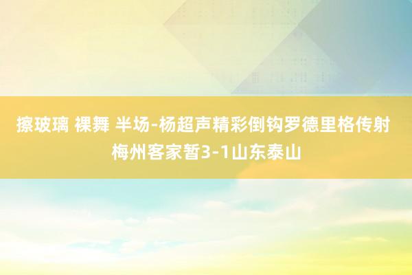 擦玻璃 裸舞 半场-杨超声精彩倒钩罗德里格传射 梅州客家暂3-1山东泰山