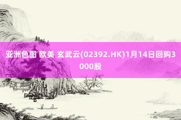 亚洲色图 欧美 玄武云(02392.HK)1月14日回购3000股