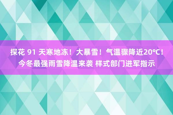 探花 91 天寒地冻！大暴雪！气温骤降近20℃！今冬最强雨雪降温来袭 样式部门进军指示