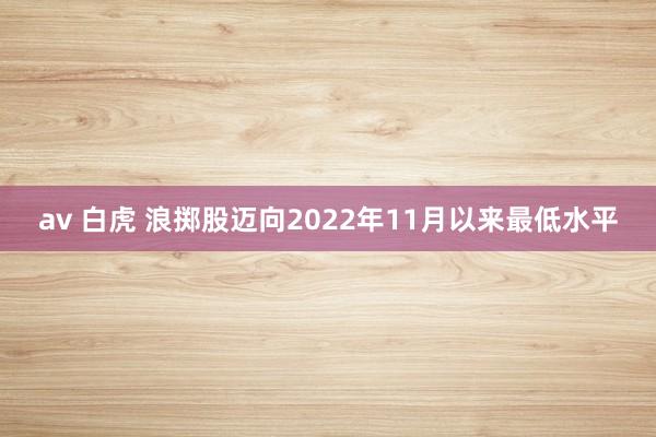 av 白虎 浪掷股迈向2022年11月以来最低水平