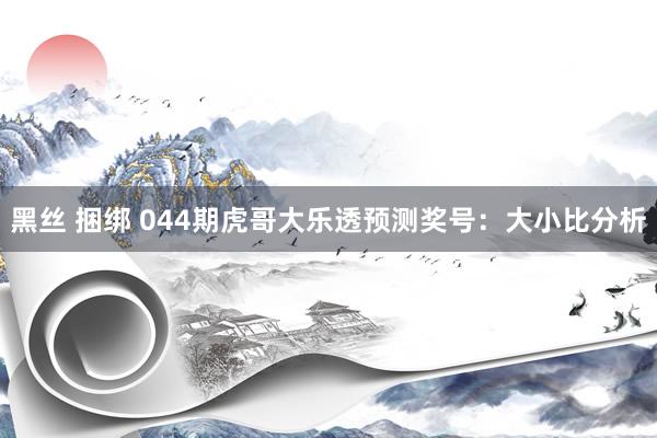 黑丝 捆绑 044期虎哥大乐透预测奖号：大小比分析